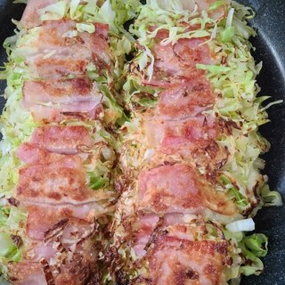 キャベツの餃子の皮をくるみ焼き